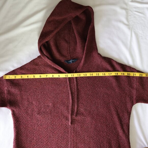 Burgundy Hoodie - Denver Hayes - Size M - Tunic Sweater - Picture 6 of 11